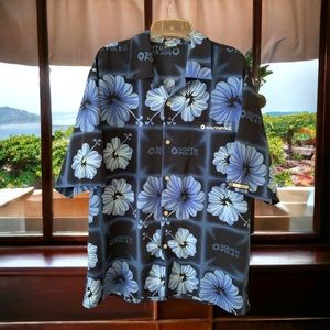 South Pole Hawaiian Shirt Y2K Vintage Retro 90’s Hibiscus Floral Button Down